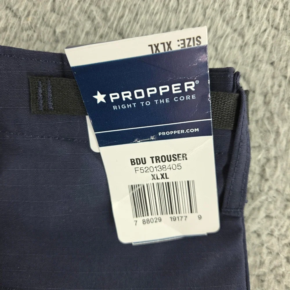 Propper BDU Trouser Mens XL Long Dark Navy Blue Ripstop Tactical Cargo Pant